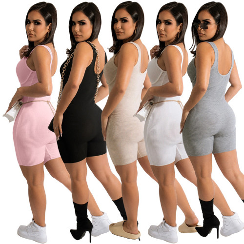 New summer sleeveless one-piece shorts for women Bodysuits 202233