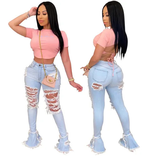 Fashion women ripped Jeans Pants HSF227788