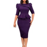 Fashion women dress Plus size dresses Party Dress D22132M