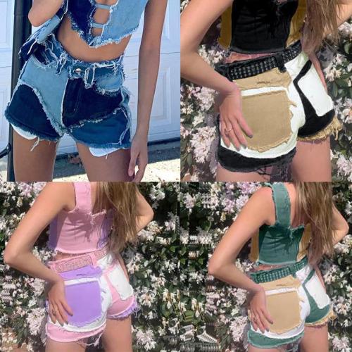 New style spring and summer slim high waist jean shorts women 202012121000012637