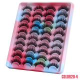 Colour 20 pairs of multi-layer dense mink lashes fitted with false lashes
