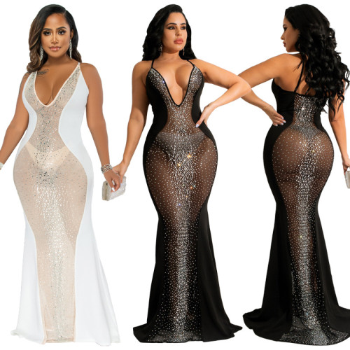 Fashion women See through dress Plus size dresses Party Dress 21509