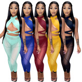 New beauty sexy hollow net gauze perspective three sets See through sets H015768