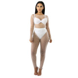 Stylish women's two-piece See through sets K857788