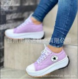 Spring and autumn new women's thick soled canvas shoes large size women's shoes s0213