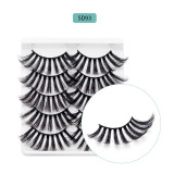 5D 25mm 5 pairs New mink false eyelashes fashion multi-layer lengthening false eyelashes