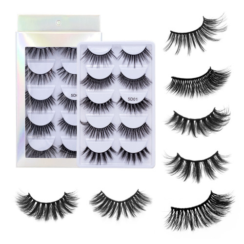 5pairs 5D Eyelash imitation mink false eyelashes