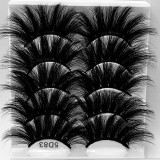 5D 25mm 5 pairs New mink false eyelashes fashion multi-layer lengthening false eyelashes