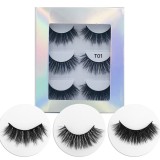 3pairs Eyelashes mink faux false eyelashes