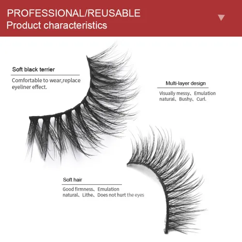 New 16pairs mink false eyelashes fashion multi-layer lengthening false eyelashes