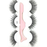 New mink eyelashes 3 pairs With tweezers