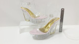 Sexy super high heels high heels transparent model shoes wedding shoes 12637-7