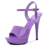 Sexy super high heels high heels transparent model shoes wedding shoes 10991010-1 13CM