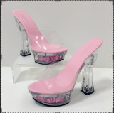 Sexy super high heels luminous high heels transparent model shoes wedding shoes 1036576-A1
