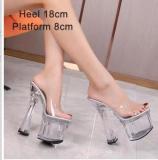 Sexy super high heels high heels transparent model shoes wedding shoes 1036778-5 18-20CM