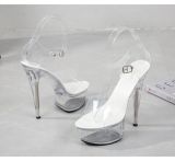 Sexy super high heels luminous high heels transparent model shoes wedding shoes 15CM