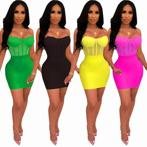 Sexy woman sling mesh fabric two sets Gallus Two-piece H324051