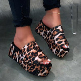 INS Hot sale thick sole wedge design  high heel sandals  wholesale ladies shoes women heels