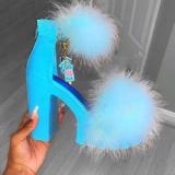 INS Hot sale thick sole wedge design  high heel sandals  wholesale ladies shoes women heels