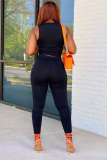 Active Sports Two Piece Set Women Party Suit Sexy Mesh Crop Tank Patchwork Legging Long Pants Tracksuit Street Matching Outfits