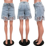 Wholesale Fringe Casual Ladies Jeans High Waist Ripped Denim Shorts Sexy Summer Shorts Women Jeans
