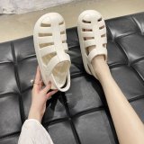 light weight anti-slip EVA Women's Sandals Soft Thick Sole slides pure color Outdoor slippers For Ladies Roman Sandals