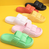 New Cute Candy Color Summer Beach Light Weight Thick Bottom EVA Slippers For Women Soft Sole Indoor Bathroom Non-slip Sandals