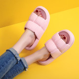 New Cute Candy Color Summer Beach Light Weight Thick Bottom EVA Slippers For Women Soft Sole Indoor Bathroom Non-slip Sandals
