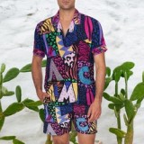 Wholesale Summer OEM Custom Print New Hawaiian Beach Wear Mens Shirts Shorts Set