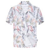 Fashion  Design Wholesale Short Sleeve Summer Breathable Beach Style Digital Print Geometry Sublimated Polyester T Shirt For Men