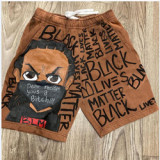 summer Plus Size Cotton pants for man Active Athletic Cartoon Sublimated Pants brand logo Elastic Waist Shorts men's shorts