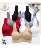 1602 Women Seamless Tops Panties Set Breathable Padded  Bralette Brazilian Underwear Suit Girls Sports Bra Set