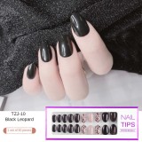 24/30Pcs/Set Reusable False Nail Tips Set Full Cover Shiny Matte Nail Tips With Designs Press On Nails Art Fake Extension Tips