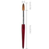 UV Gel Acrylic Nail Art Brush Sable Hair Brush Manicure Powder Wood Handle Professional Nail Art Tools Flower Drawing Pen