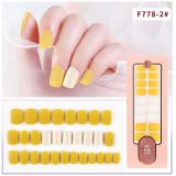 24/30Pcs/Set Reusable False Nail Tips Set Full Cover Shiny Matte Nail Tips With Designs Press On Nails Art Fake Extension Tips