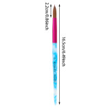 UV Gel Acrylic Nail Art Brush Sable Hair Brush Manicure Powder Wood Handle Professional Nail Art Tools Flower Drawing Pen