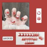 24Pcs/Box French Short False Nails with Moon Design Detachable Manicure Patches Press On Nails Full Cover Fake Nails Tips