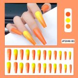 New Artificial Long Coffin Fake Nails Ballerina Manicure Tool Chinese Taiji False Nail Detachable Full Cover Nail Art Accessorie