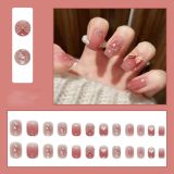 Long Coffin False Nails Aurora Butterfly with designs French Ballerina fake Nails wearable nail stickers Full Cover Nail Tips
