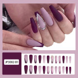 24pcs Fake nails with designs Super Long Ballerina False Nails Wearable Coffin french Nails Full Cover Nail Tips Press On Nails