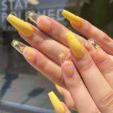 Professional Butterfly fake nails overhead coffin artificial nails tips with designs Long ballet press on nail false nails set