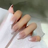 24pcs Gradient Color False Nails With press Glue Type Long Paragraph Fashion Manicure Patch Full Cover Wearable Coffin Fake Nail