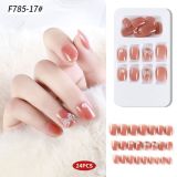 30pcs Detachable False Nail Artificial Tips Set Full Cover for Short Decoration Press On Nails Fake Art Extension Tips With Glue