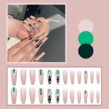 24pcs Fake nails with designs Super Long Ballerina False Nails Wearable Coffin french Nails Full Cover Nail Tips Press On Nails