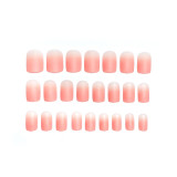 24pcs Matte Pink Color Fake Nail for Girls Nail Art Sweet Pink Frosted Matte Wearable Fake Nails Square Head Nail Art Tips