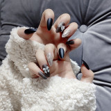 Mid-length False Nail Stiletto Head Wearable Fake Nails press on Nail Tips Suitable Girl Woman Summer Decoration Fingernail tips