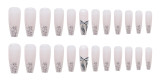 Coffin Glitter Fake Nails with Butterfly Decor Nail Patch False Nail Patch Press On Nails Manicure DIY Nail Art Decoration
