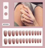 24pcs Matte Solid Color False Nail Patch Removable Mid Length Coffin Ballerina Manicure Tool False Nail Patch Detachable