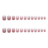 24pcs short Pink Glitter Nail Patch Cat eye False Nail Patch Acrylic artificial nails Women girl Nail DIY fake Nail Tips