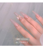 Crystal Butterfly Nail Art Decorations Transparent 3D Aurora Diamond Nail Jewelry for False Nails Nail DIY Decorations